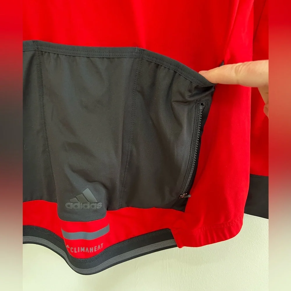 Adidas Women's Climaheat Winter Triathlon Cycling Jersey, Scarlet Red/Black, L - Picture 6 of 11